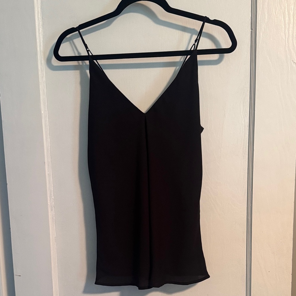 Elegant Black Women's cross back tank top